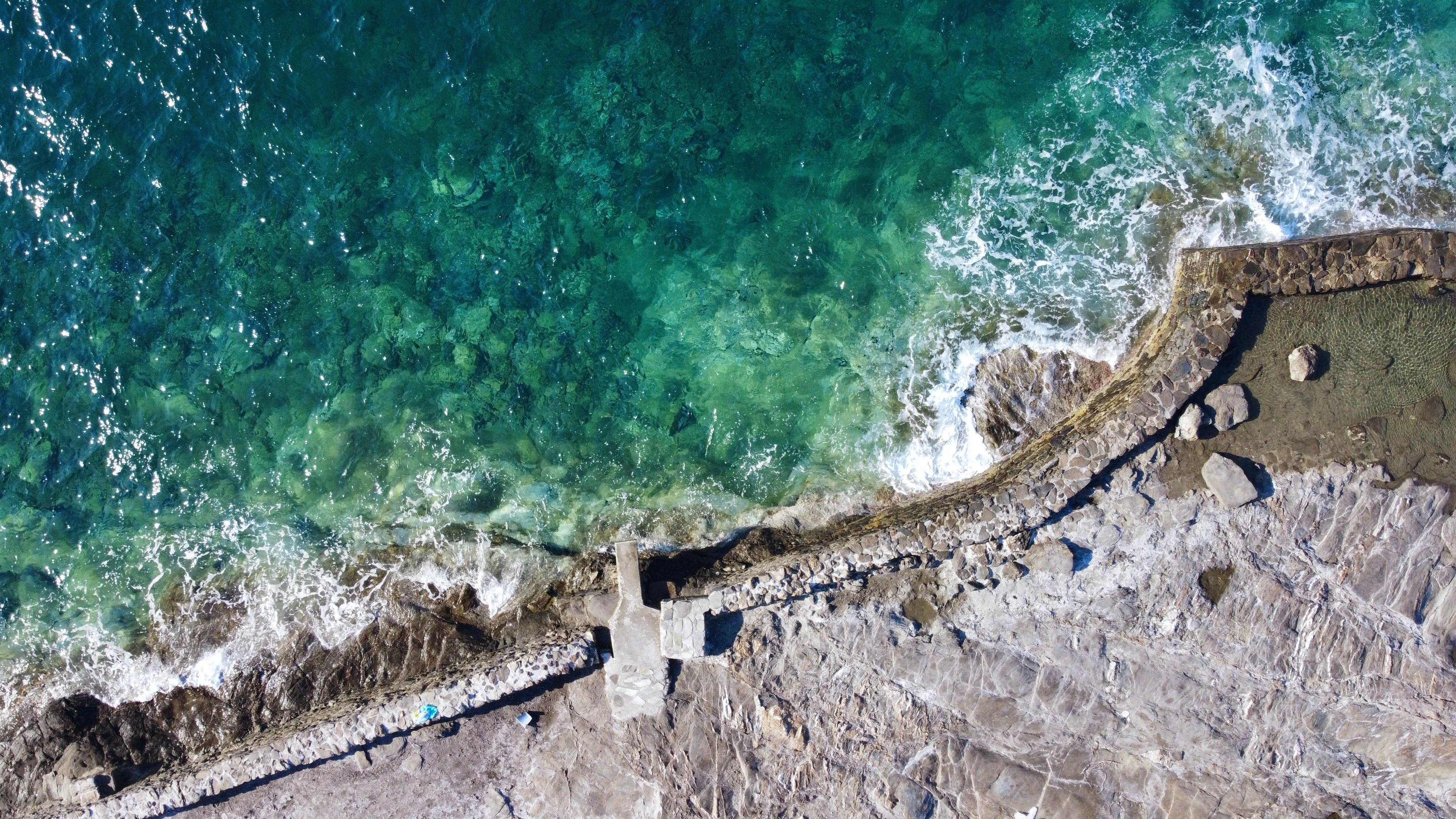 Calm turquoise ocean surface